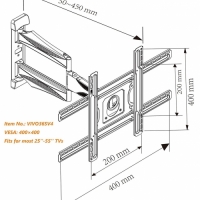 Suport tv LED LCD 25-55(inch) negru, VIVO36SV4
